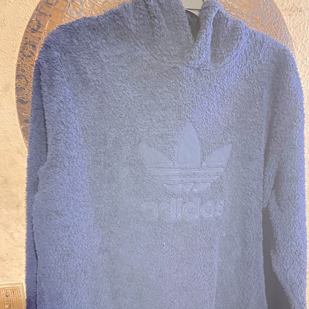 Blue Wool Adidas Hoodie